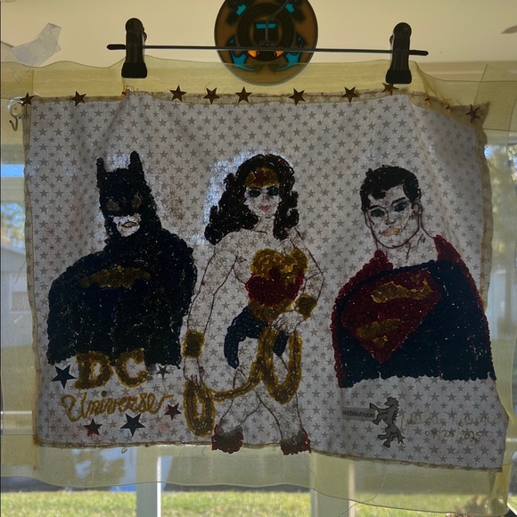 Unframed Handmade DC Universe Sequin Art by Julie Lee Nersinger - Picture 5 of 9